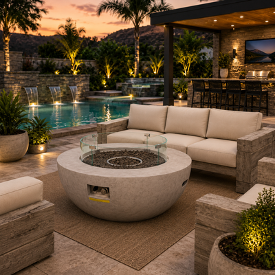Outdoor Propane Gas Fire Pit Table