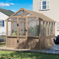 6x10 Cedar Wood Greenhouse with Polycarbonate Panels