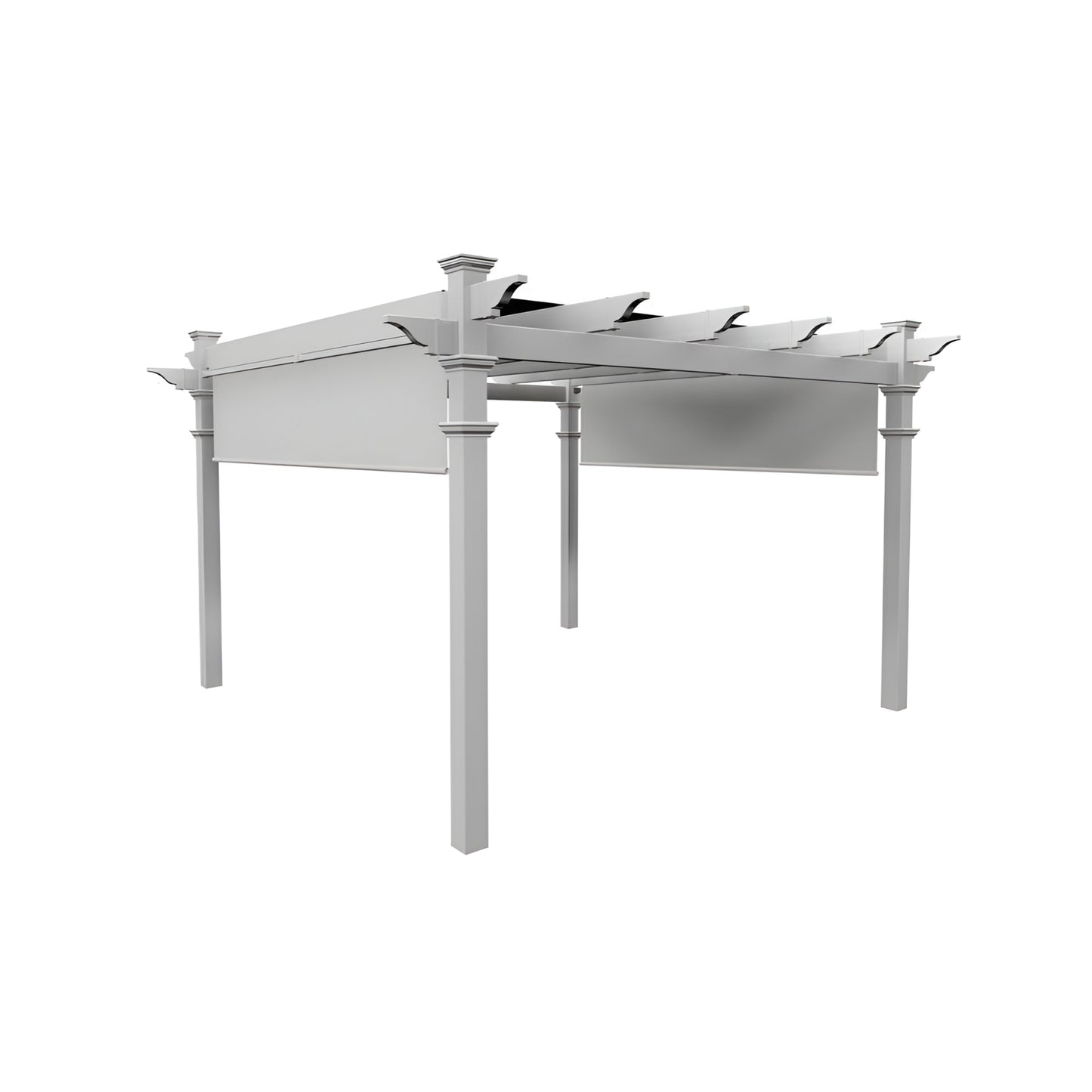 Monterey Vinyl Pergola – White Canopy