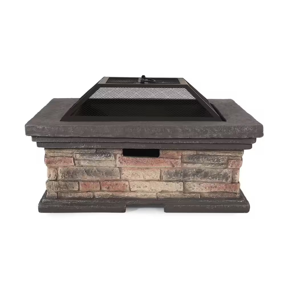 Ehlen 29 In. Stone Wood Burning Outdoor Patio Fire Pit