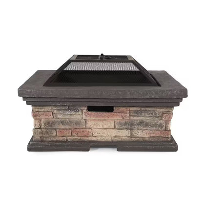 Ehlen 29 In. Stone Wood Burning Outdoor Patio Fire Pit