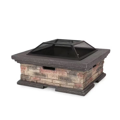 Ehlen 29 In. Stone Wood Burning Outdoor Patio Fire Pit