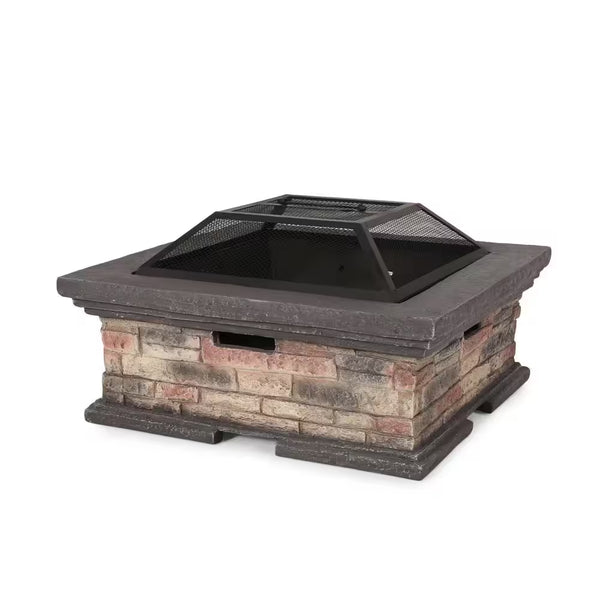 Ehlen 29 In. Stone Wood Burning Outdoor Patio Fire Pit