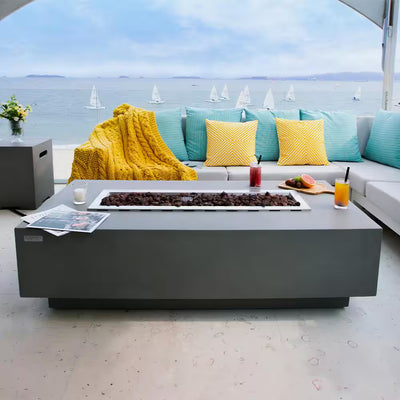 Grandville Rectangular Propane Fire Pit Table