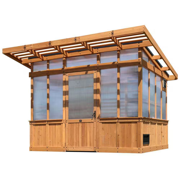 Poppy 11 Ft. Cedar Wood Walk-In Greenhouse Kit