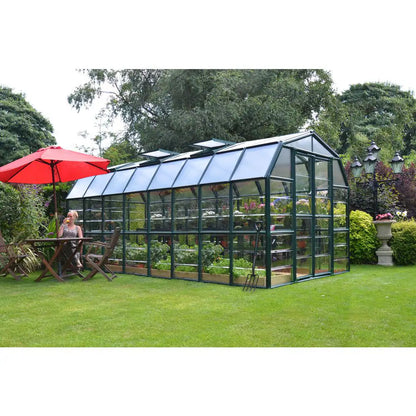 Grand Gardener 8 Ft. X 16 Ft. Green/Clear Polycarbonate DIY Greenhouse Kit