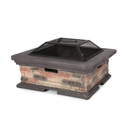 Ehlen 29 In. Stone Wood Burning Outdoor Patio Fire Pit