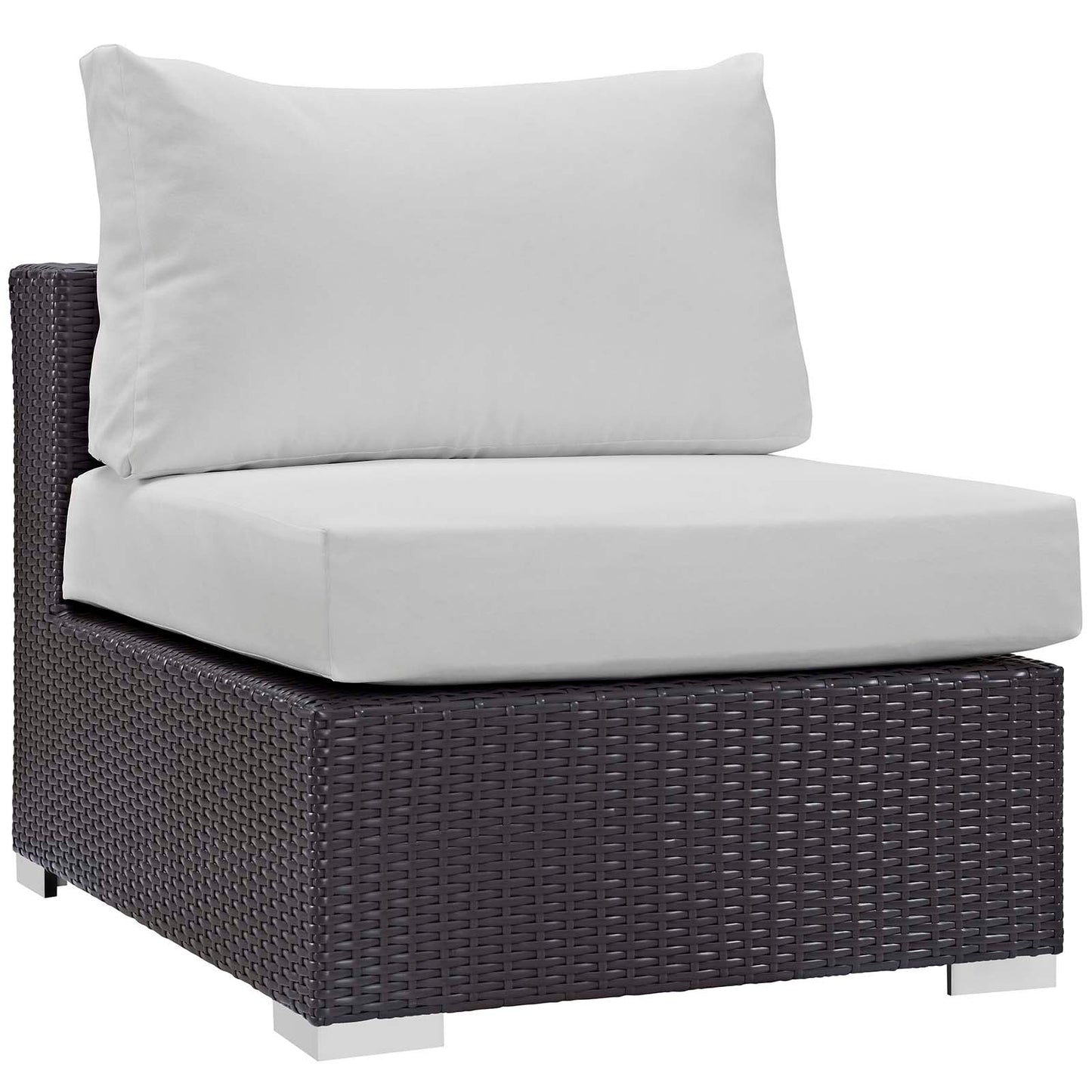 Convene 5-Piece Wicker Patio Set with Fire Pit – Espresso/White