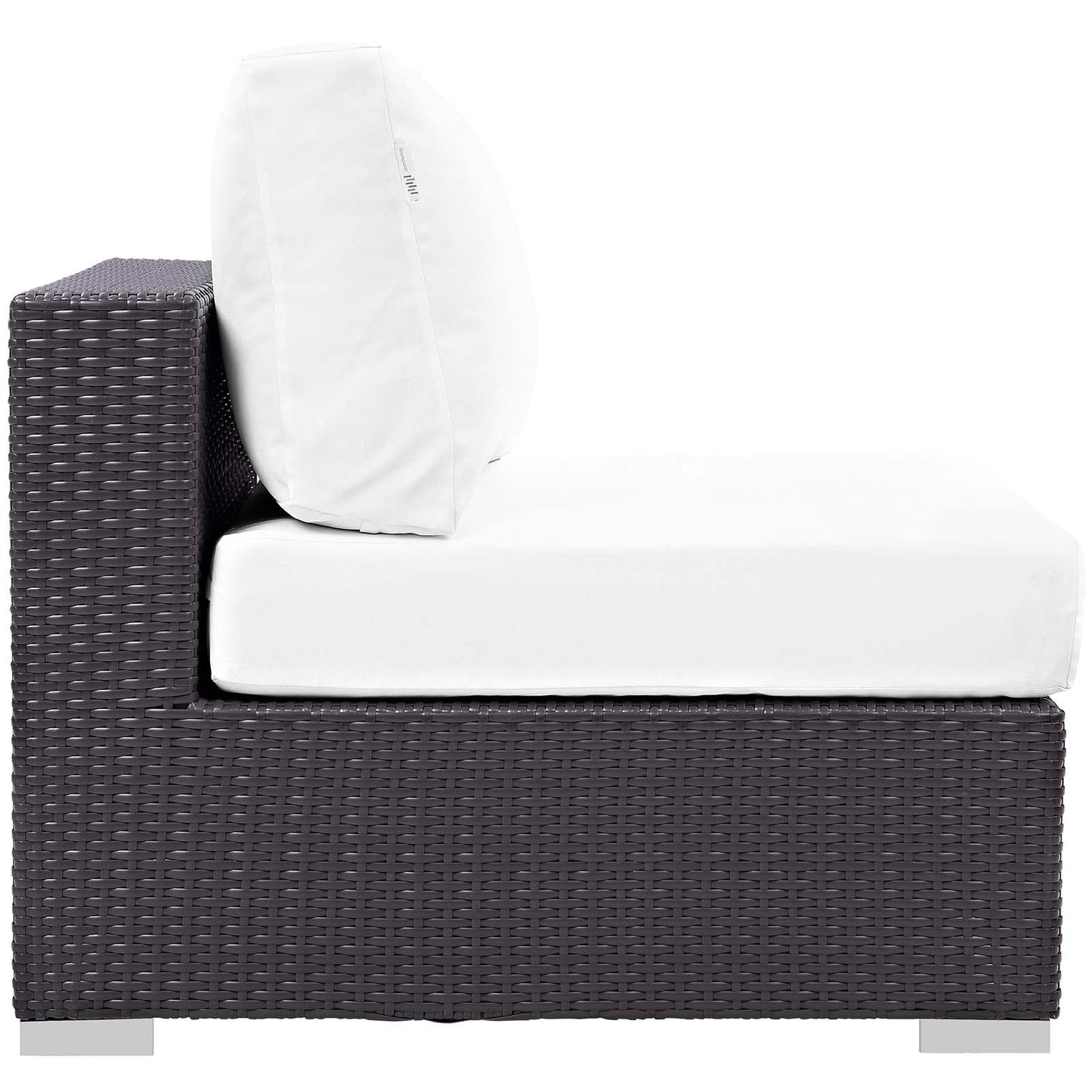 Convene 5-Piece Wicker Patio Set with Fire Pit – Espresso/White