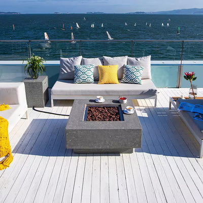 Manhattan Square Propane Fire Pit Table