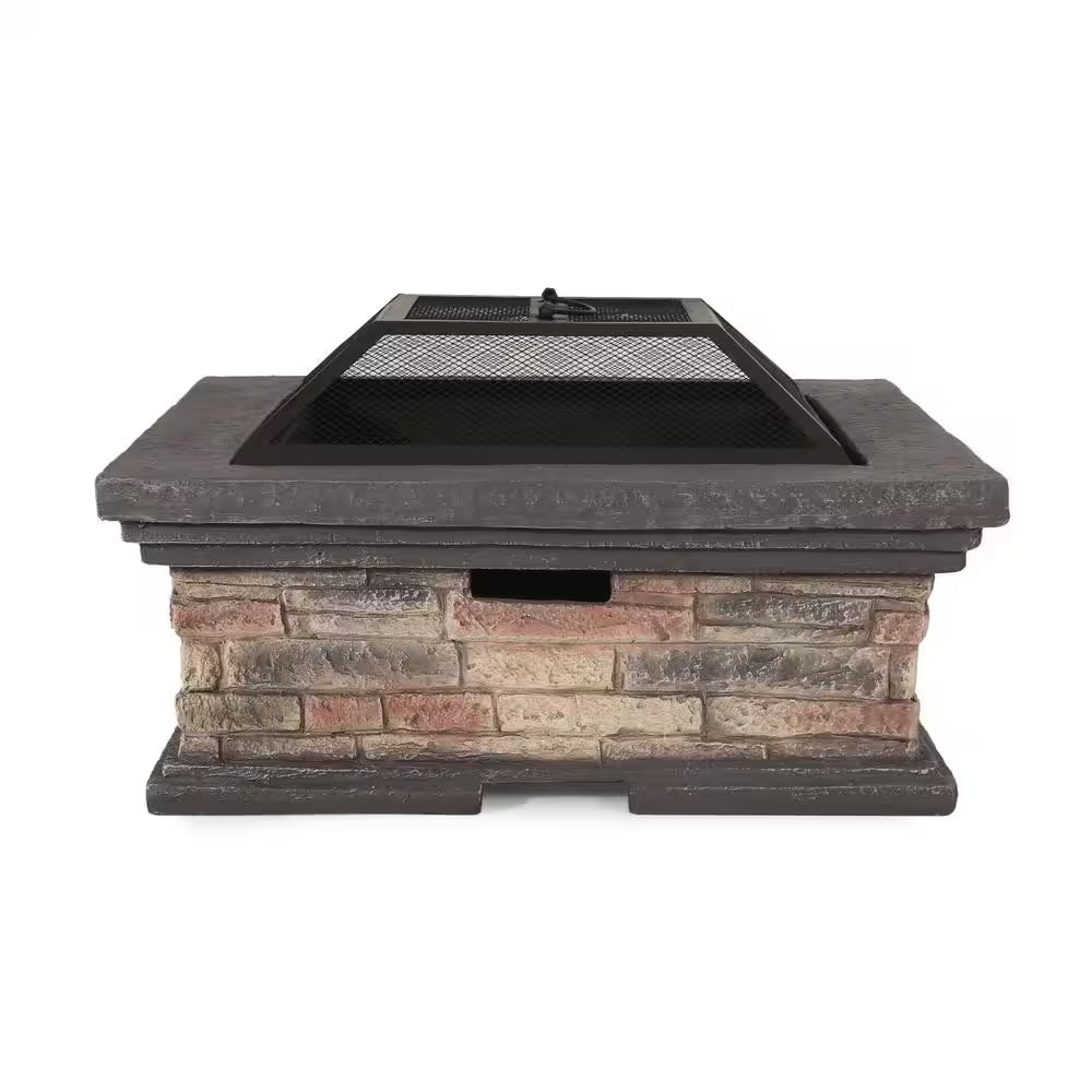 Ehlen 29 In. Stone Wood Burning Outdoor Patio Fire Pit