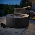 32-Inch Dark Grey Round Propane Fire Pit