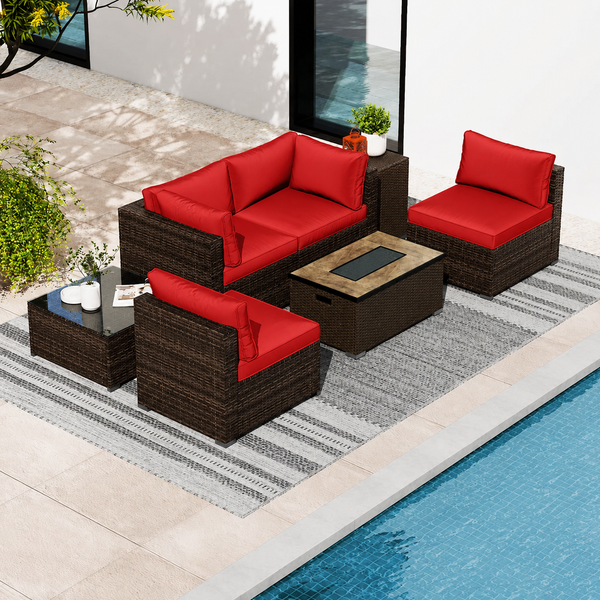 Enjoy Cozy Outdoor Gatherings with the 7-Piece Furniture Set