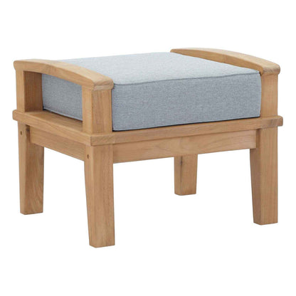 Patio Elegance Marina 10-Piece Outdoor Teak Set with Grey Cushions