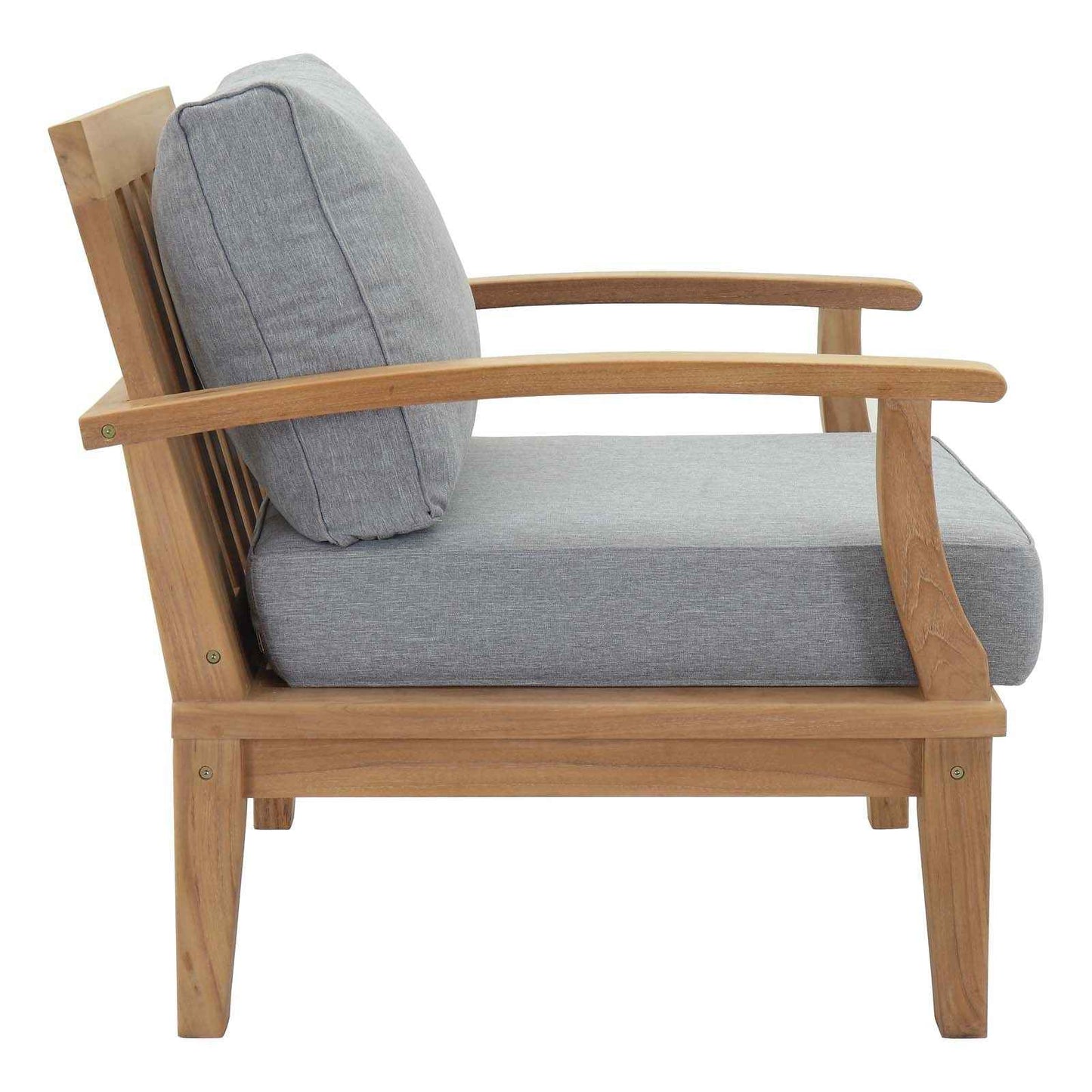 Patio Elegance Marina 10-Piece Outdoor Teak Set with Grey Cushions