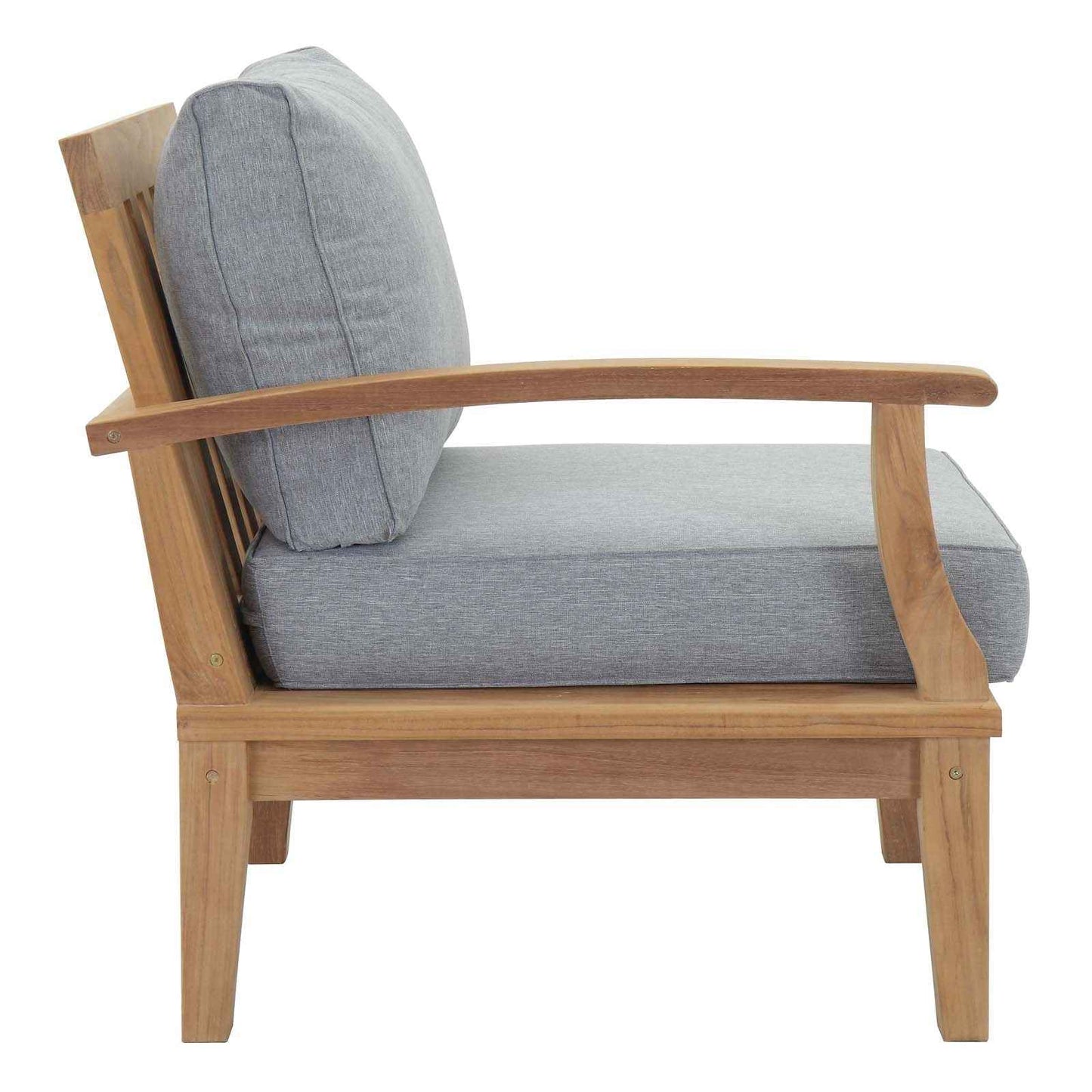 Patio Elegance Marina 10-Piece Outdoor Teak Set with Grey Cushions
