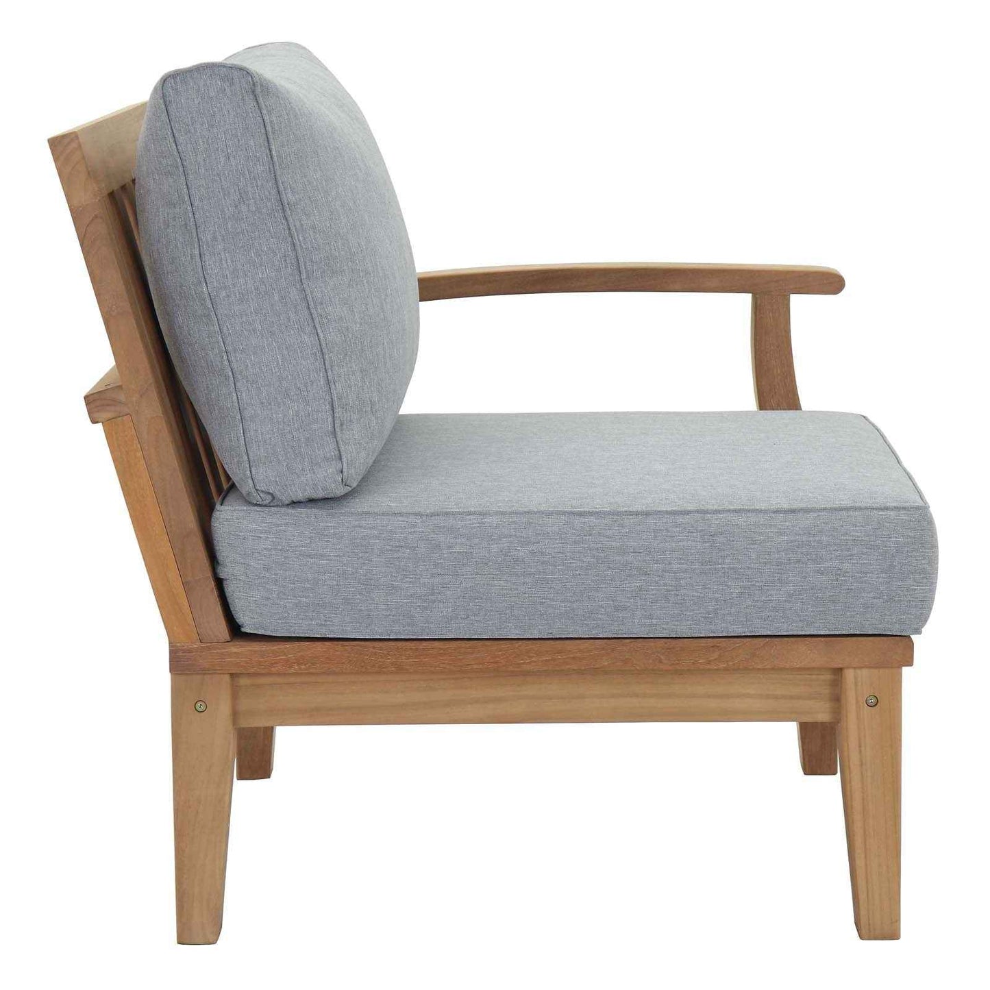 Patio Elegance Marina 10-Piece Outdoor Teak Set with Grey Cushions
