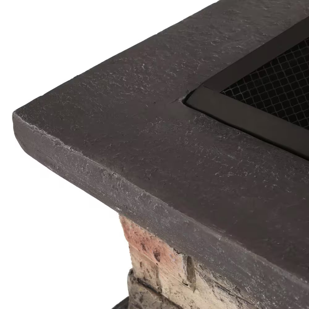 Ehlen 29 In. Stone Wood Burning Outdoor Patio Fire Pit