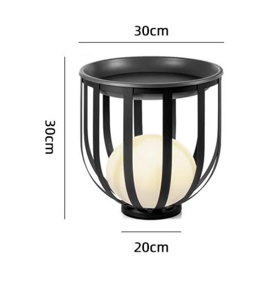 Stainless Steel Solar Flower Holder Lamp Table