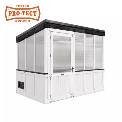 Willow White 6 Ft. X 9 Ft. X 7 Ft. 10 In. All Cedar Modern Greenhouse