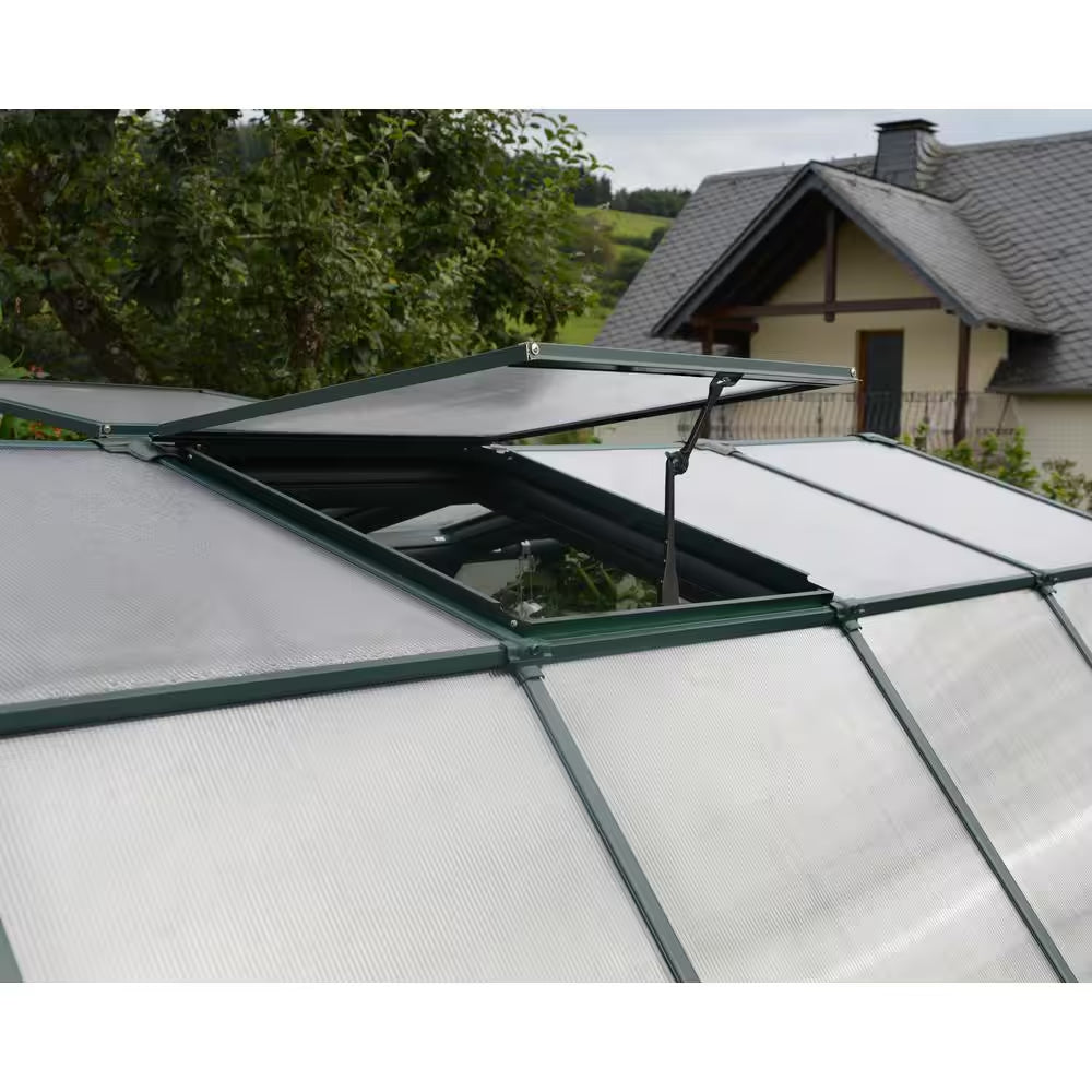 Grand Gardener 8 Ft. X 16 Ft. Green/Clear Polycarbonate DIY Greenhouse Kit