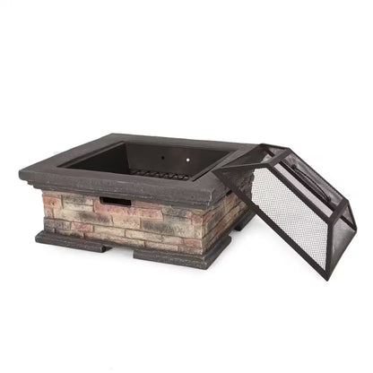 Ehlen 29 In. Stone Wood Burning Outdoor Patio Fire Pit