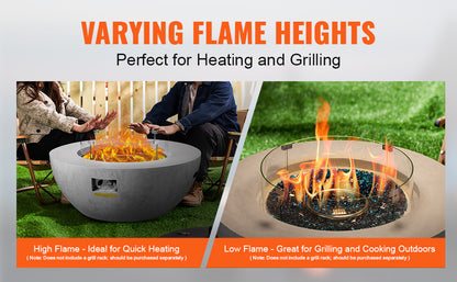 Outdoor Propane Gas Fire Pit Table