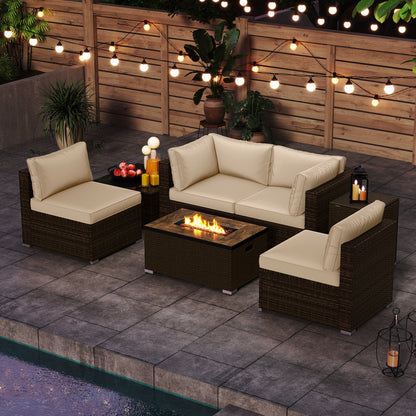 Enjoy Cozy Outdoor Gatherings with the 7-Piece Furniture Set
